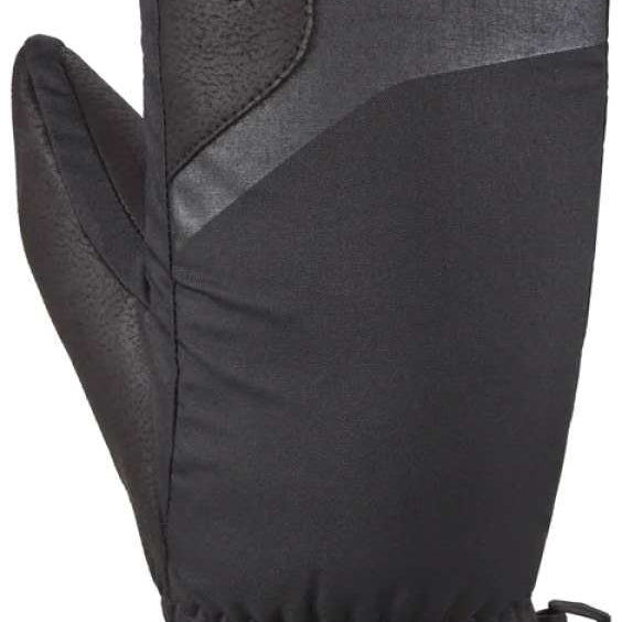 Dakine Nova Short Mittens 2024 - A pair of black mittens with a textured palm and thumb, featuring a small logo on the back of one mitten.