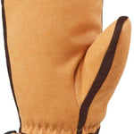 Dakine Nova Short Mittens - Brown mittens with brown fleece lining, featuring a small black Dakine logo on the cuff.