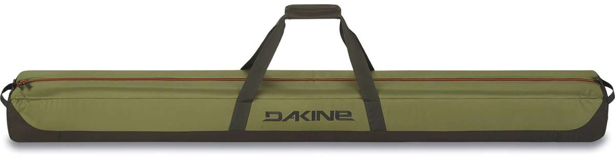 Dakine Padded Ski Sleeve 2024 - Sage green padded sleeve with a zippered top and black handles on both ends.