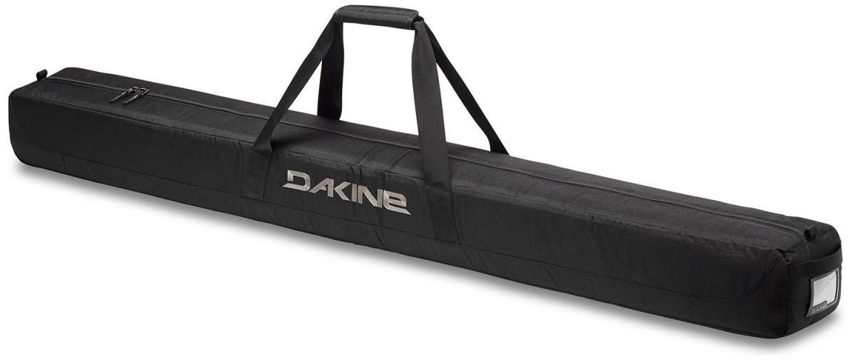 Dakine Padded Ski Sleeve - A black padded sleeve with a zippered top and two handles, featuring the word "DAKINE" in white on one side.