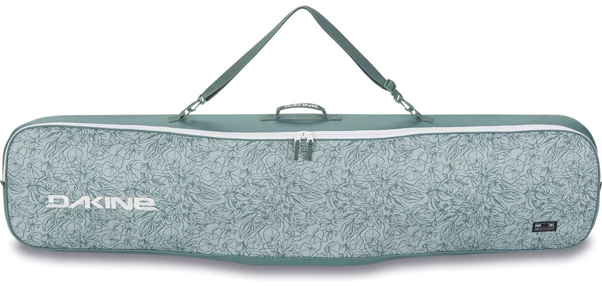 Dakine - Pipe Board Bag 2024 is shown in a light gray color with a subtle floral pattern on its front side.
