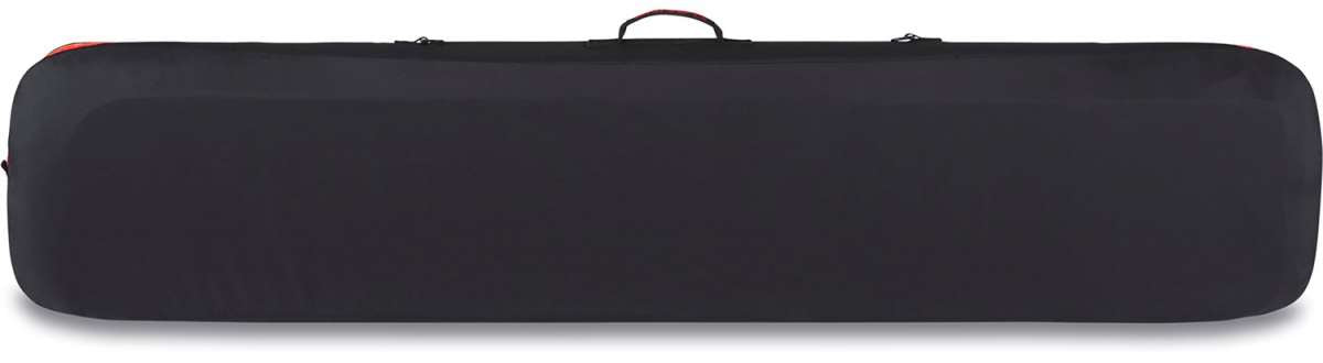 Dakine Pipe Board Bag 2024 - Black bag with red zipper pull on top left corner.