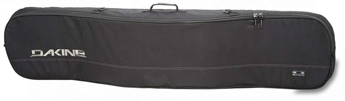 Dakine Pipe Board Bag 2024 - Black bag with white Dakine logo on top and a zippered opening at the front.