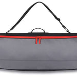 Dakine - Pipe Board Bag 2024 is shown from a front view, featuring a gray exterior with orange accents and a zippered top.