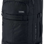 Dakine Split Roller 85L 2022-2023 - Black roller bag with silver hardware and a zippered top compartment.