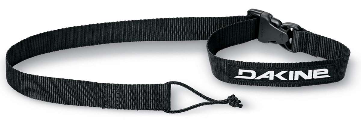 Dakine Standard Leash - Black leash with black plastic clip at one end.