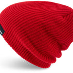 Dakine Tall Boy Beanie 2022-2023 - A red beanie with a black label featuring white lettering on the front left side.