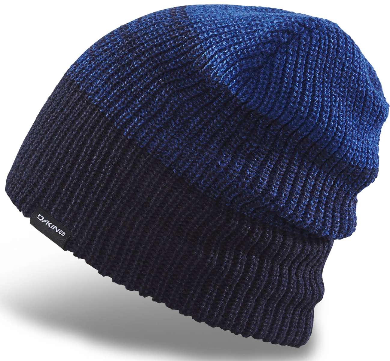 Dakine Tall Boy Beanie 2024 - A navy blue beanie with a ribbed cuff and a small black tag on the front that says "DAKINE" in white letters.