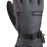 Dakine Titan GORE-TEX Leather Short Glove - A gray glove with brown leather accents on the fingertips and wrist strap.
