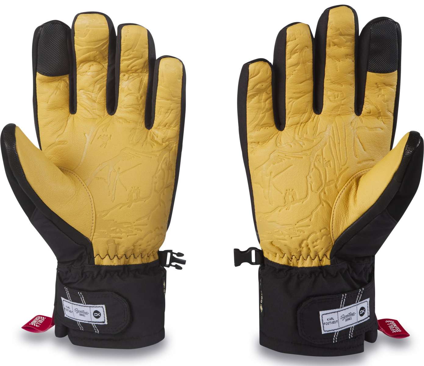 Dakine TM Fillmore K Fostvedt Glove 2024 - A tan glove with a textured palm and black trim.