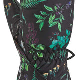 Dakine Toddler Brat Mitt 2022-2023 - Black mitt with a white snowflake design and a strap closure on the wrist.