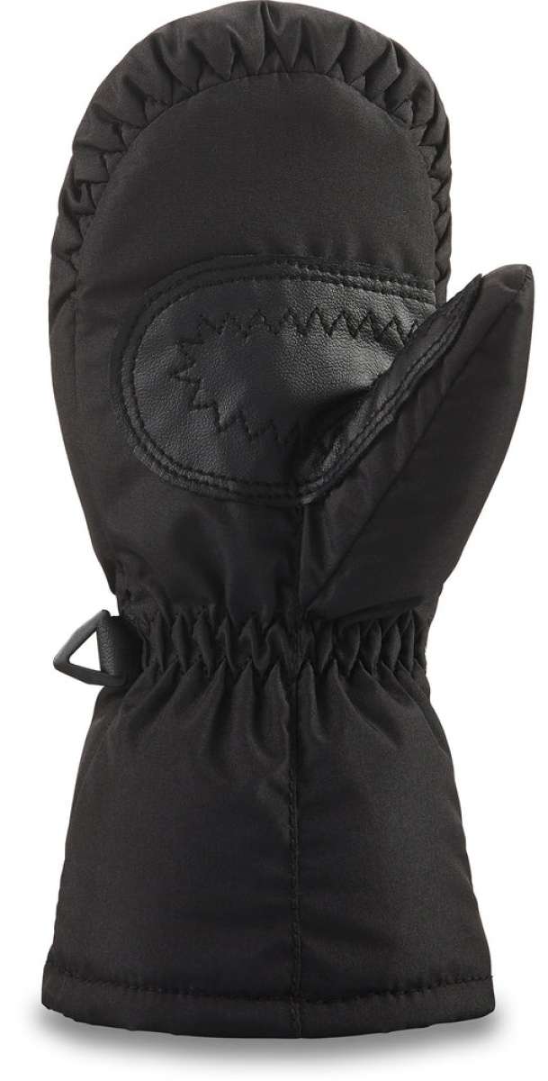 Dakine Toddler Brat Mittens - Pair of black mittens with a textured palm and thumb, featuring a small logo on the cuff.