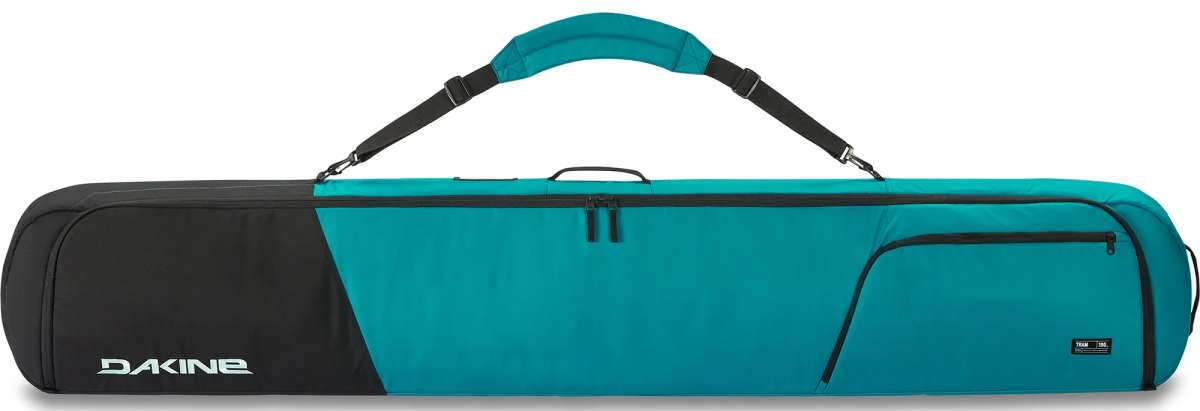 Dakine Tram Ski Bag 2024 - Black ski bag with white lettering and a black strap handle.