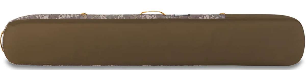 Dakine Tram Ski Bag 2024 - Brown ski bag with a gray and white patterned trim along the top edge.