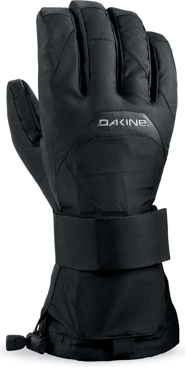 Dakine Wristguard Glove 2024 - A black glove with a wrist strap and thumb guard, featuring a textured palm for grip.