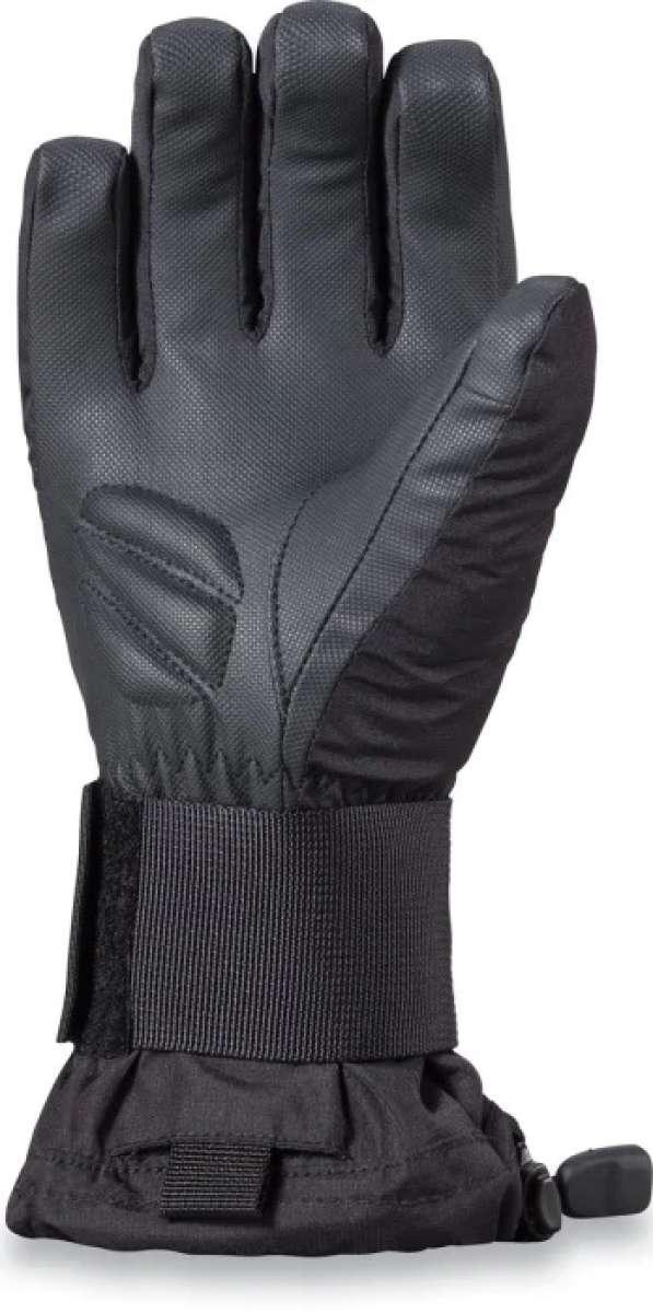 Dakine Junior's Wristguard Glove - A black glove with a wrist strap and thumb guard, featuring a textured palm for grip.