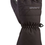Dakine Junior's Yukon Gloves - A pair of black gloves with a textured palm and thumb, featuring a small white logo on the wrist strap.