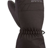 Dakine Junior's Yukon Mittens - A pair of black mittens with a textured pattern on the palm and thumb, featuring a small logo on the top of one mitten.