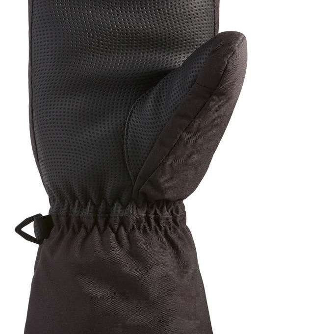 Dakine Junior's Yukon Mittens - A pair of black mittens with a textured palm and thumb, featuring a small logo on the cuff.