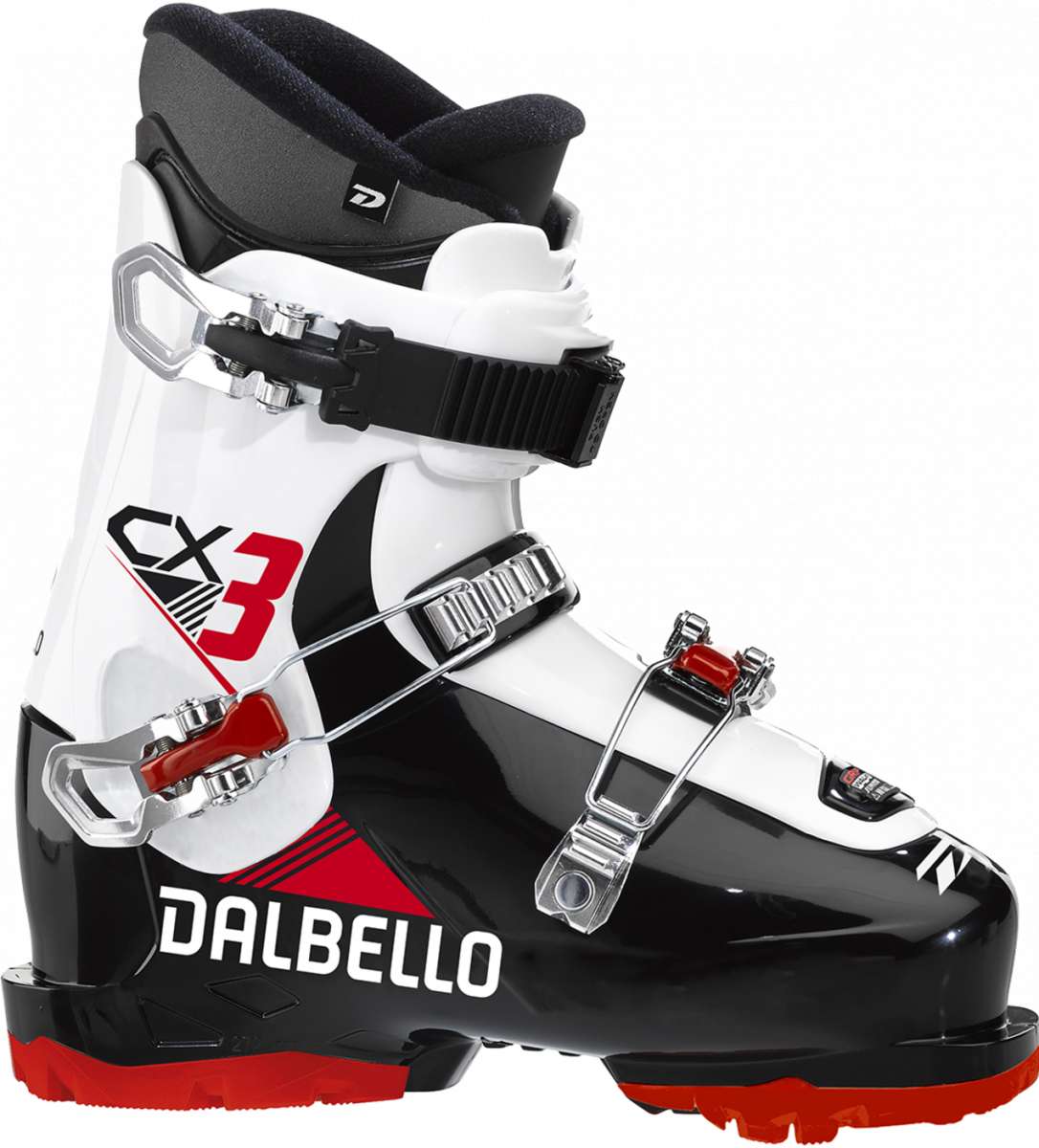 Dalbello - Junior's CX 3.0 Cabrio GW Ski Boots 2024 are white with red accents and black buckles.