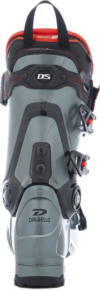 Dalbello DS 120 GW Ski Boots 2022 - Black ski boots with white lettering and red accents on top.