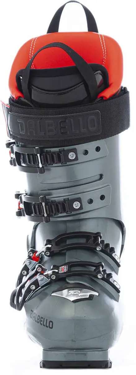 Dalbello DS 120 GW Ski Boots 2022 - Black ski boots with silver buckles and red accents on the straps.
