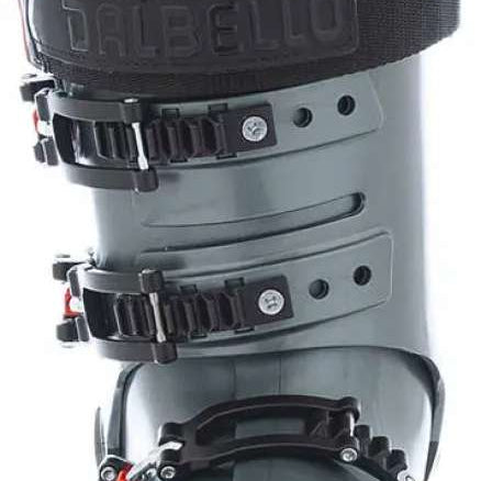 Dalbello DS 120 GW Ski Boots 2022 - Black ski boots with silver buckles and red accents on the straps.