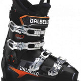 Dalbello DS MX 80 Ski Boot 2022-2023 - Black ski boot with silver buckles and straps.