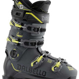 Dalbello Veloce 110 GW Ski Boots 2024 - Black ski boots with yellow accents and a gray logo on the side.