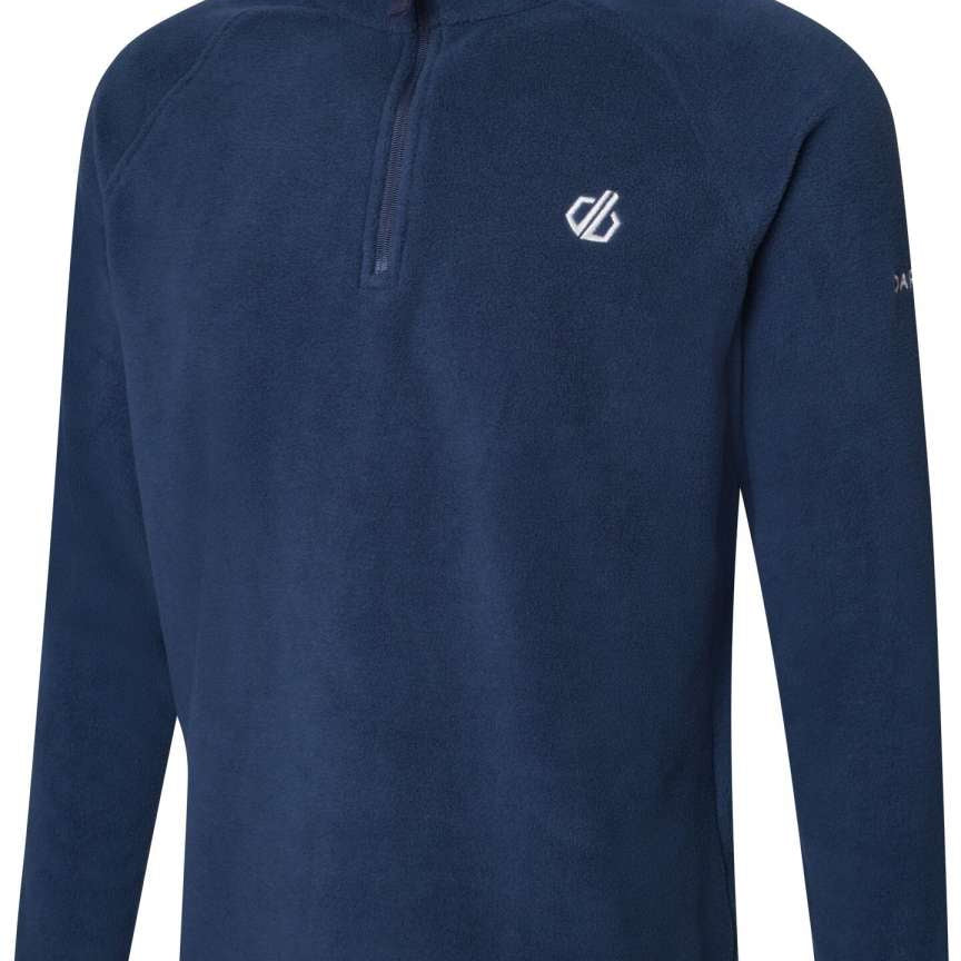 Dare2B Freehand 1/2 Zip Fleece Top 2024 - A navy blue fleece top with a zip running down the front and a small white logo on the left chest.