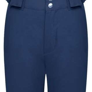 Dare2B Junior's Outmove II Insulated Pant 2024 - Dark blue snow pants with adjustable straps and silver buttons on the waistband.