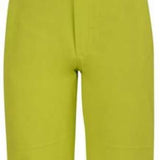 Dare2B Junior's Outmove Insulated Pant 2021-2022 - A pair of lime green snow pants with adjustable black suspenders and a gray interior lining.