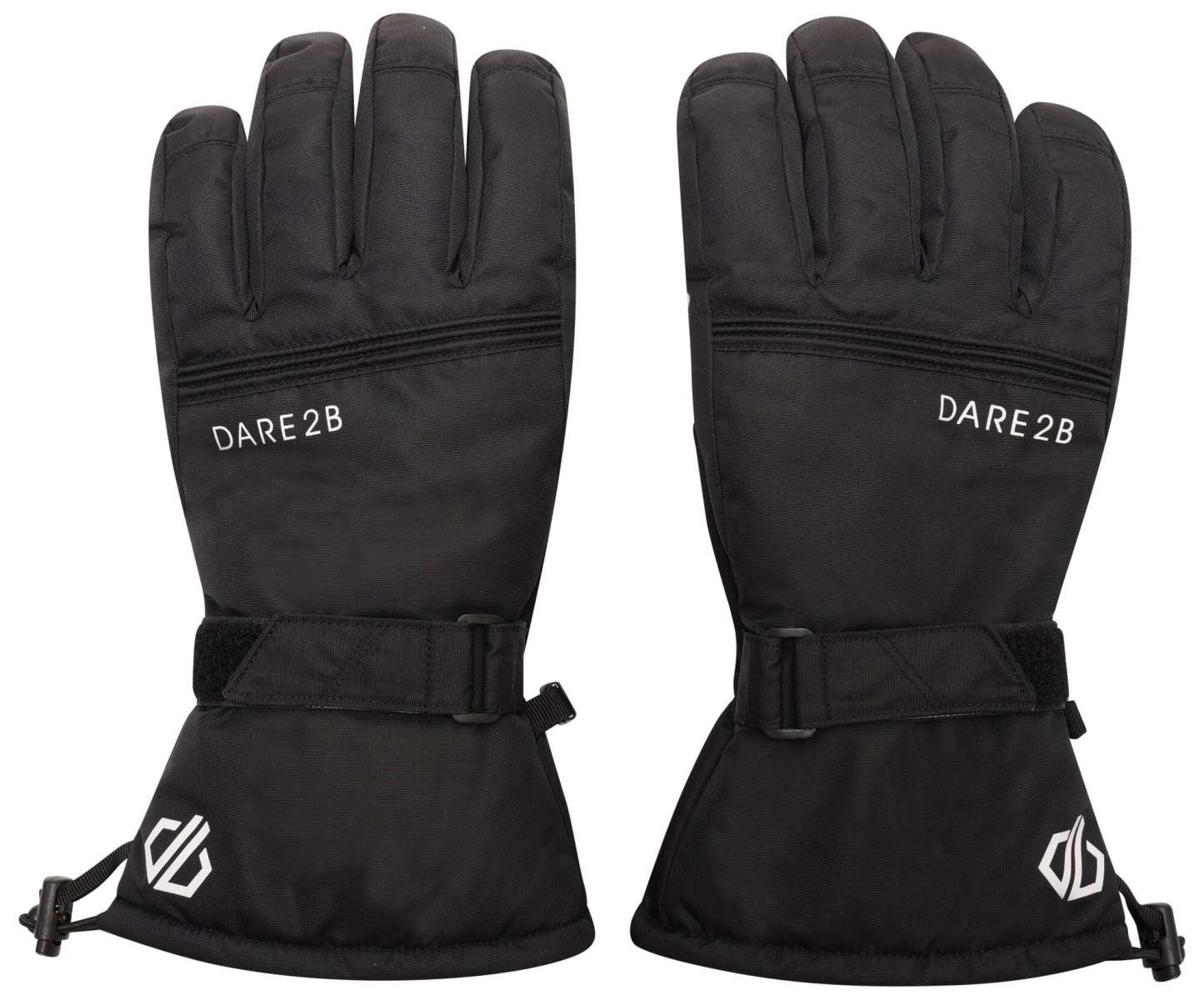 Dare2B Worthy Glove 2024 - A pair of black gloves with a textured palm and finger grip on the index fingers.