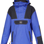 DC 43 Anorak Jacket 2023 - A blue jacket with a black chest pocket and white stitching.