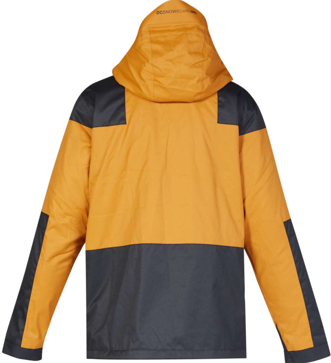 DC Anchor Insulated Jacket 2023 - A yellow, black, and grey insulated jacket with a hood.