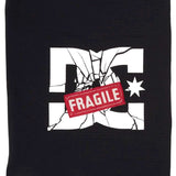 DC Andy Warhol Canvas Neckwarmer - A black neck warmer with a white graphic of an Andy Warhol-style "CRASH" logo, featuring cracked paint effect and bold red letters.