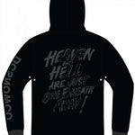 DC AW Snowstar Fleece Hoodie 2024 - A black hoodie with a white snowboarder graphic on the front.