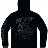 DC AW Snowstar Fleece Hoodie 2024 - A black hoodie with a white snowboarder graphic on the front.