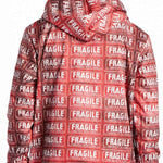 DC AW Snowstar Fleece Hoodie 2024 - Red fleece hoodie with white snowboarder graphic and black text.