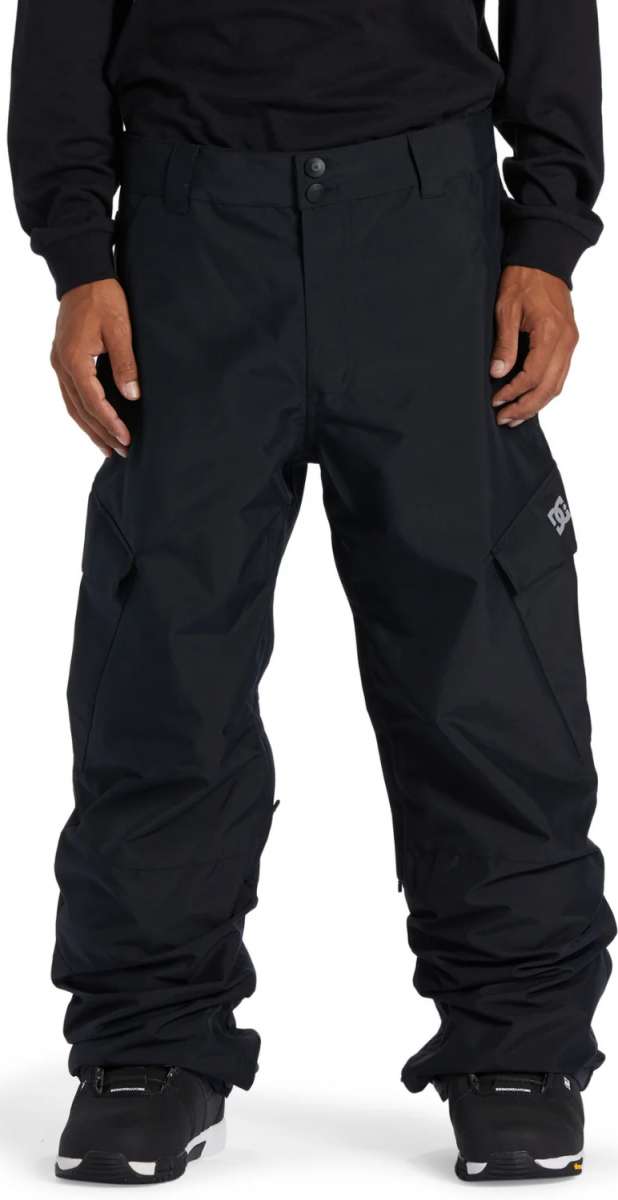 DC Banshee Insulated Pant 2024 - Black snow pants with a white logo on the left leg.