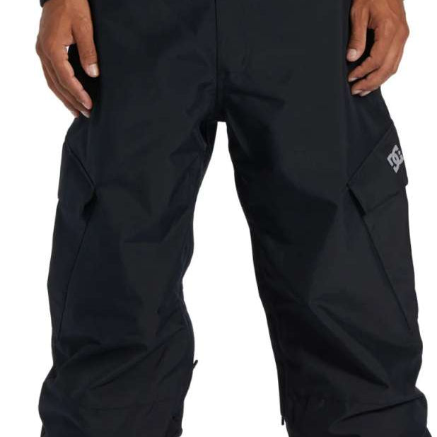 DC Banshee Insulated Pant 2024 - Black snow pants with a white logo on the left leg.