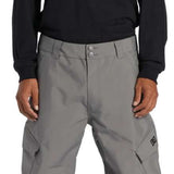 DC Banshee Insulated Pant 2024 - Black snow pants with a white DC logo on the left thigh and black insulated lining visible through the pant's mesh material.