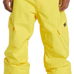 DC Banshee Insulated Pant 2024 - Yellow snow pants with a black logo on the left leg.