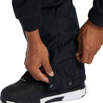 DC Banshee Insulated Pant 2024 - Black insulated snow pants with zippered leg vents and adjustable cuffs.