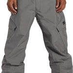 DC Banshee Insulated Pant 2024 - Black insulated snow pants with a zippered pocket on the side of one leg.