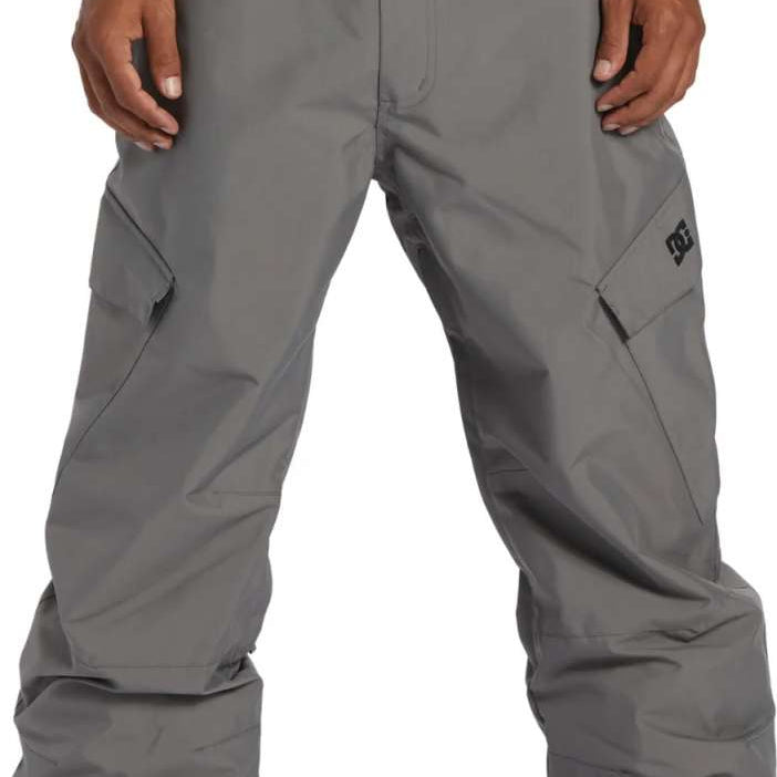 DC Banshee Insulated Pant 2024 - Black insulated snow pants with a zippered pocket on the side of one leg.