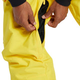DC Banshee Insulated Pant 2024 - Yellow snow pants with black zipper and belt loops.
