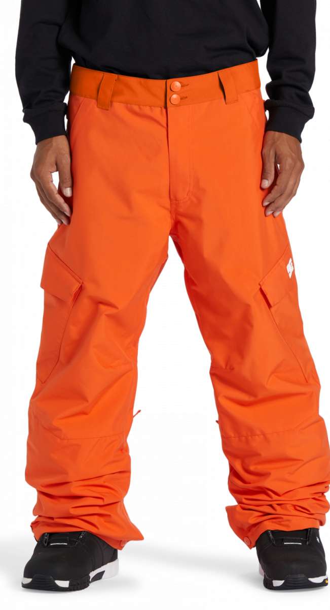 DC Banshee Insulated Pant 2024 - Black insulated snow pants with a zippered pocket on the side of one leg.