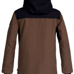 DC Haven Insulated Jacket 2022 - A brown jacket with a black hood and chest panel.