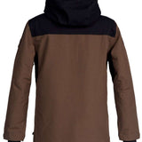 DC Haven Insulated Jacket 2022 - A brown jacket with a black hood and chest panel.